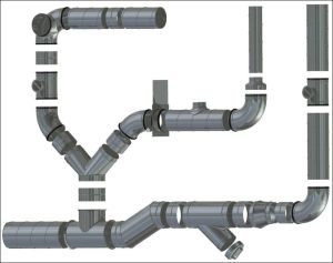 Many ventilation systems are assembled from round elements