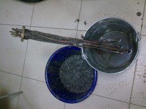 Replacing the heating element in the heating boiler