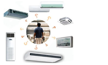 indoor units of different types
