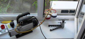 vacuuming the air conditioner