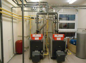 Boiler room of an apartment building