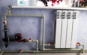 Installed ion boiler in the room