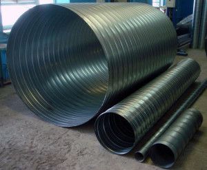an adult can easily fit into an industrial duct