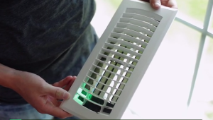 supply ventilation grill with electrically adjustable shutters