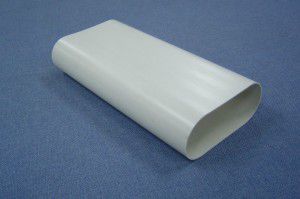 an unusual oval pipe saves space and is free from the disadvantages of rectangular pipes