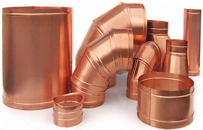 copper air ducts are rarely used