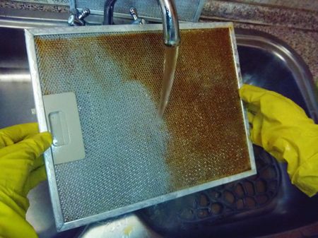 Cleaning the hood