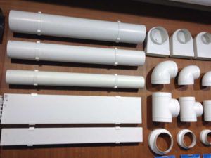 How to mount the air duct behind a false ceiling